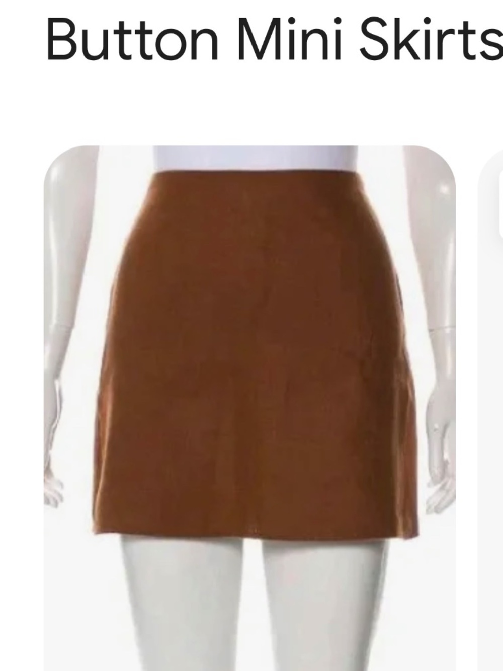 Reformation straight mini linen skirt